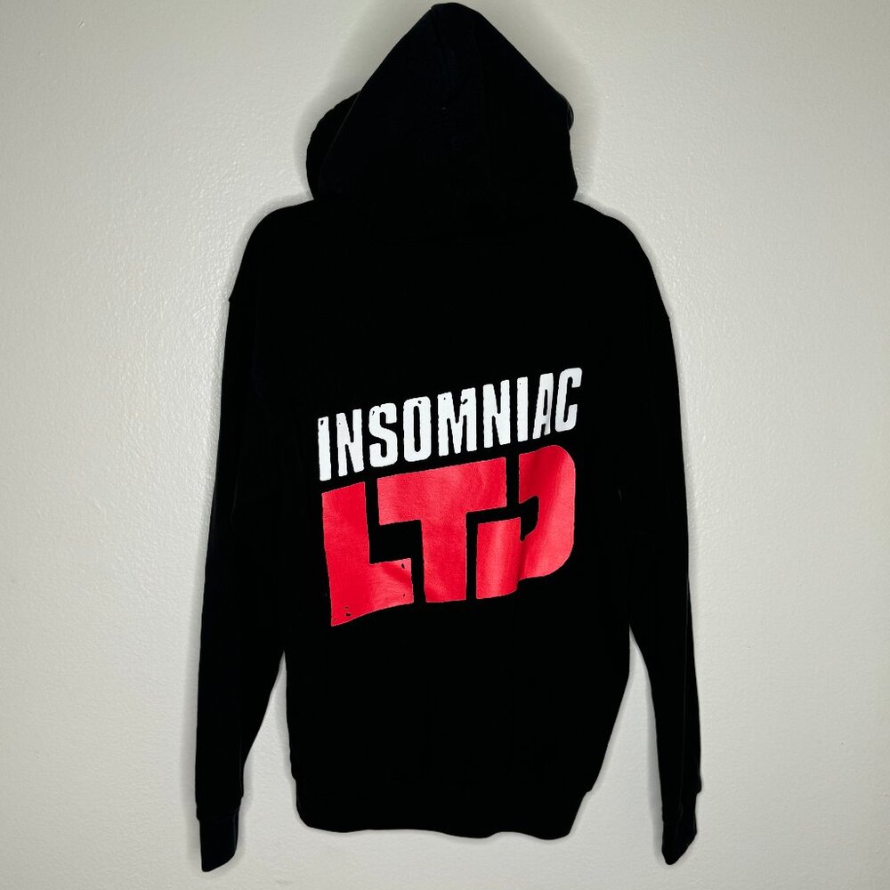insomniac LTD black hoodie, size medium, amazing condition